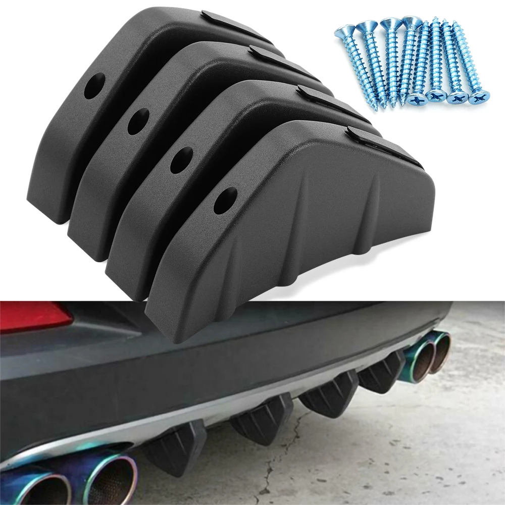 4pc Universal Car rear bumper cast shark spoiler for Jaguar XF XJ XJS XK S-TYPE X-TYPE XJ8 XJL XJ6 XKR XK8 X320 X308 - купить по