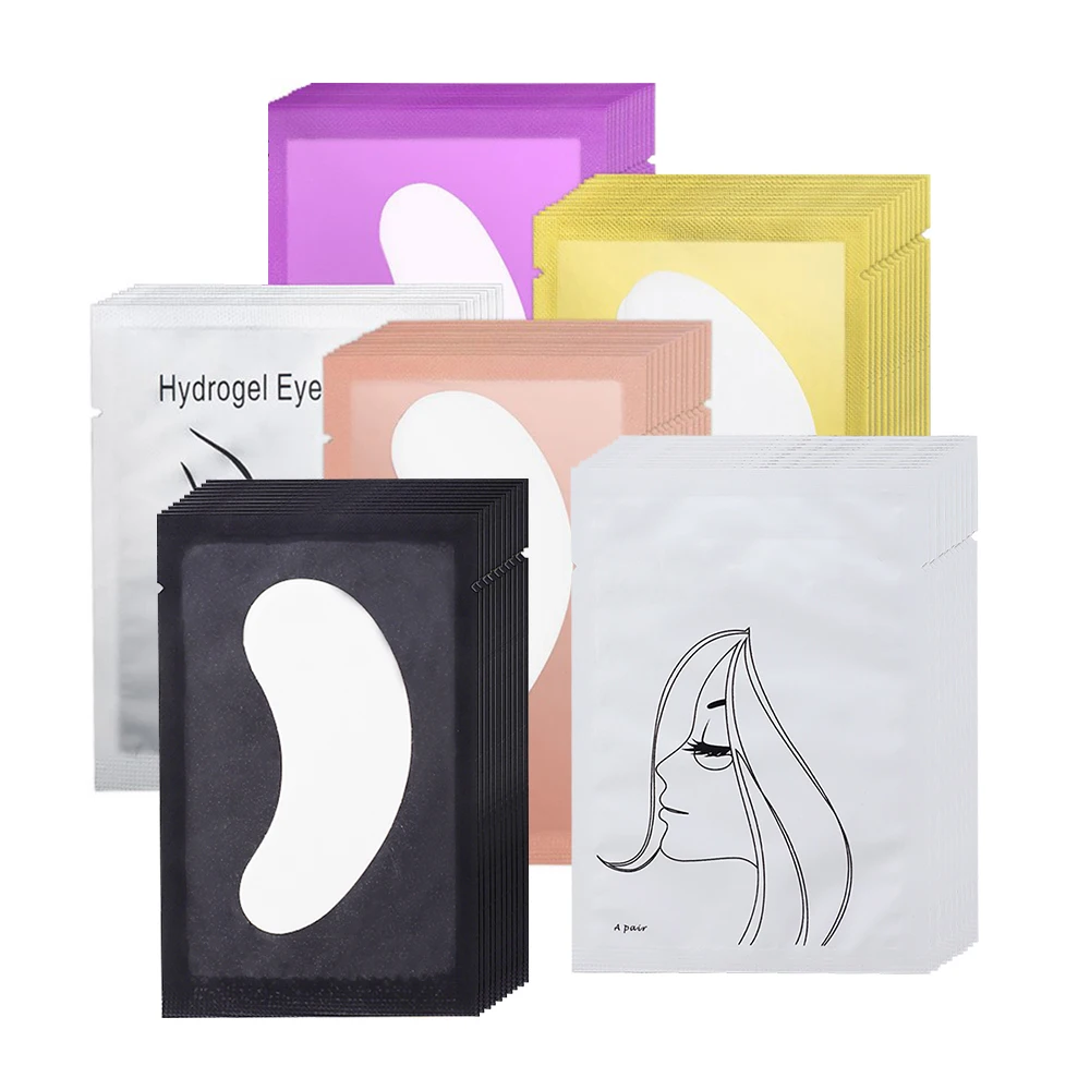 Zwellbe 100 шт./пакет одноразовые кисти для макияжа и 10 парт/лот накладки ресниц Набор