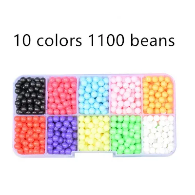 10 colors 1100 beans 10 цветов, 1100 Шт, 5 мм, набор игрушек для самостоятельной сборки, 3d пазлы, Хама, бусины Perler, шарики, подарок на год, Perlen, обучающие игрушки для детей - Цвет: 10 colors 1100 beans