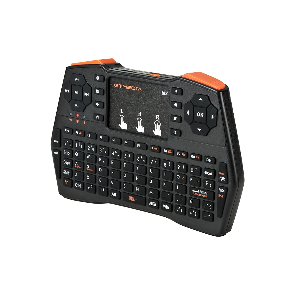 Беспроводная мышь 2 4 Ghz Air Mouse i8X Mini Keyboard Ingles Espanol Teclado inalambrico para TV Box con Android /