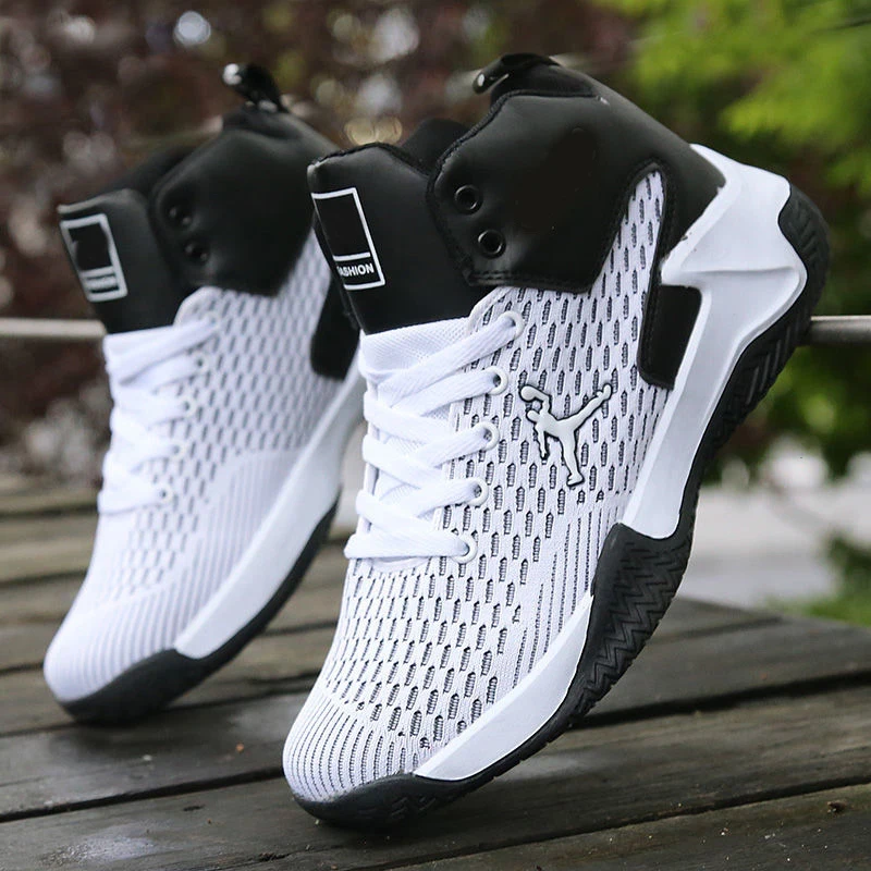 

New Fashion Basketball Shoes Men Wear Resistant Waterproof Gym Shoes Mens Outdoor Leather Sneakers Comfortable Sport Shoes Male