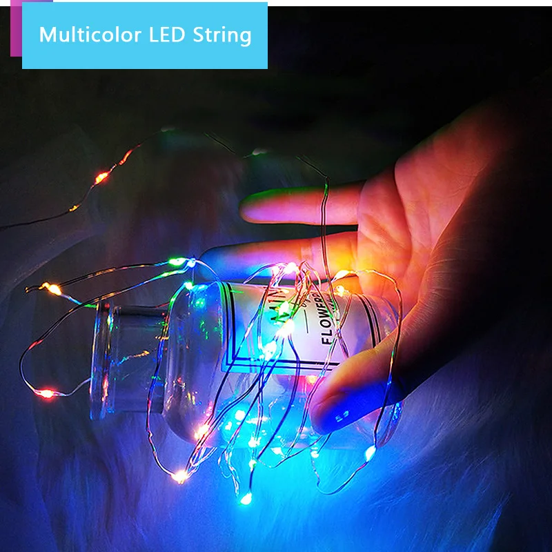 Светодиодный светильник серебряной проволоки Фея Красочные теплый белый