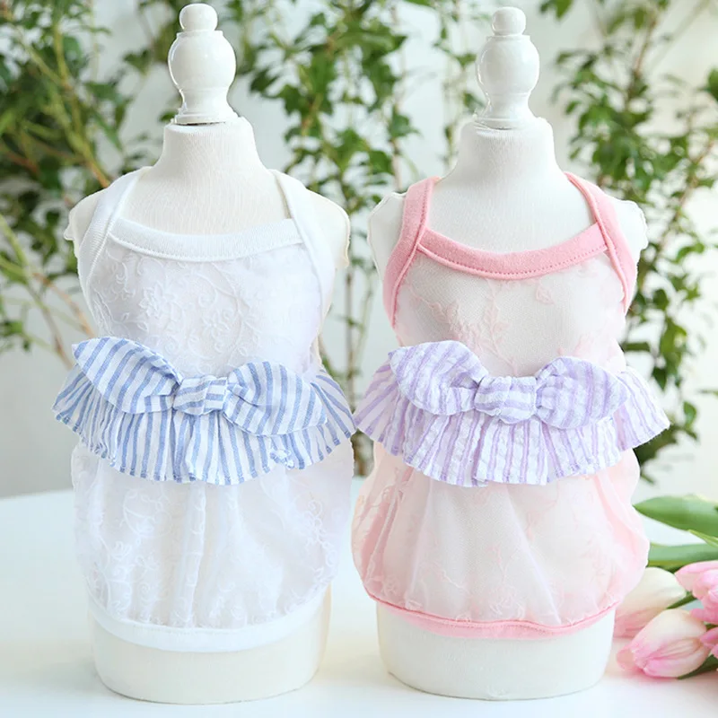 Жилет для собак кружевной жилет одежда летняя тонкая кошачья кофта Детская