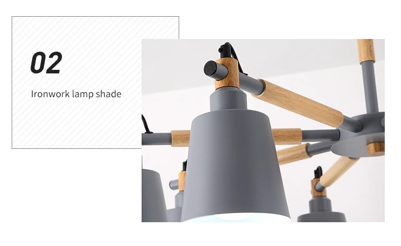 Современная Минималистичная гостиная деревянная люстра Скандинавская спальня люстра из цельной древесины из дерева и кованного железа светодиодный Люстра