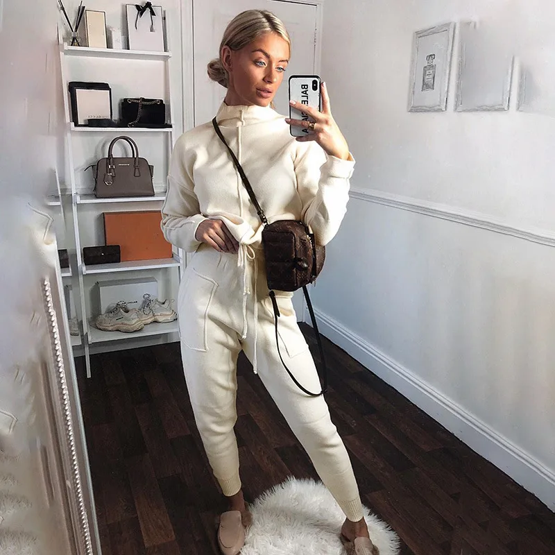 

Women's 2 piece Sets Crewneck Sweatshirts Sweatpants Tracksuit Cotton Casual Women's Sets Vintage Streetwear Outfits