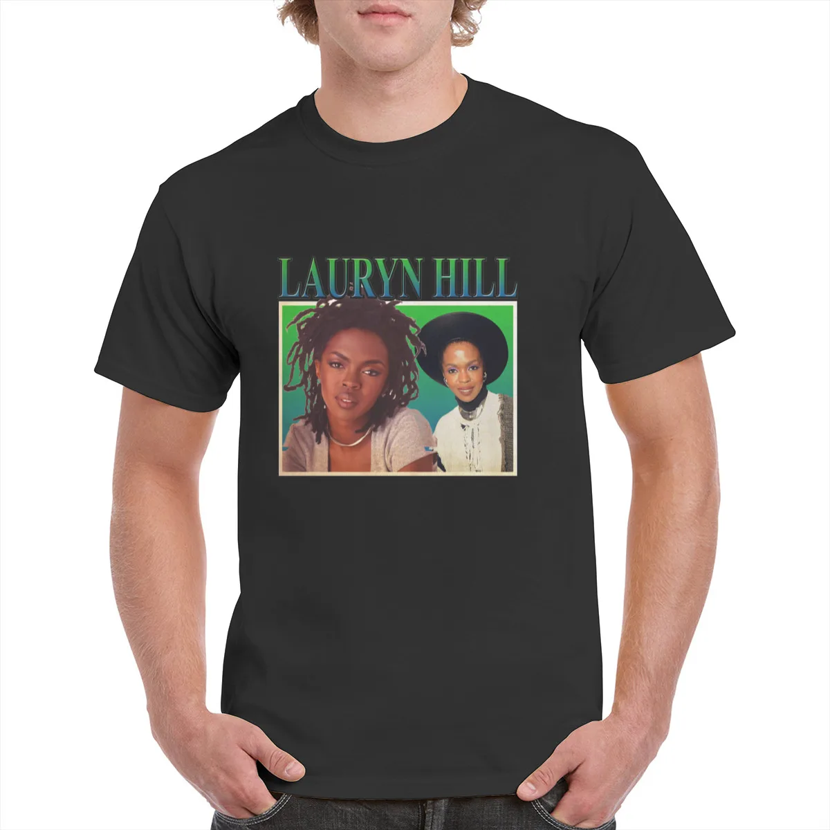

100% Cotton Lauryn Hills Tops t shirt Unisex R&B 90'S Retro Graphics T-Shirt Fugess T-Shirt Female/Man