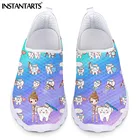 Женские дизайнерские туфли-Лоферы для дантистов с зубами и зубами, женские легкие кроссовки, сетчатая обувь на плоской подошве, женская обувь