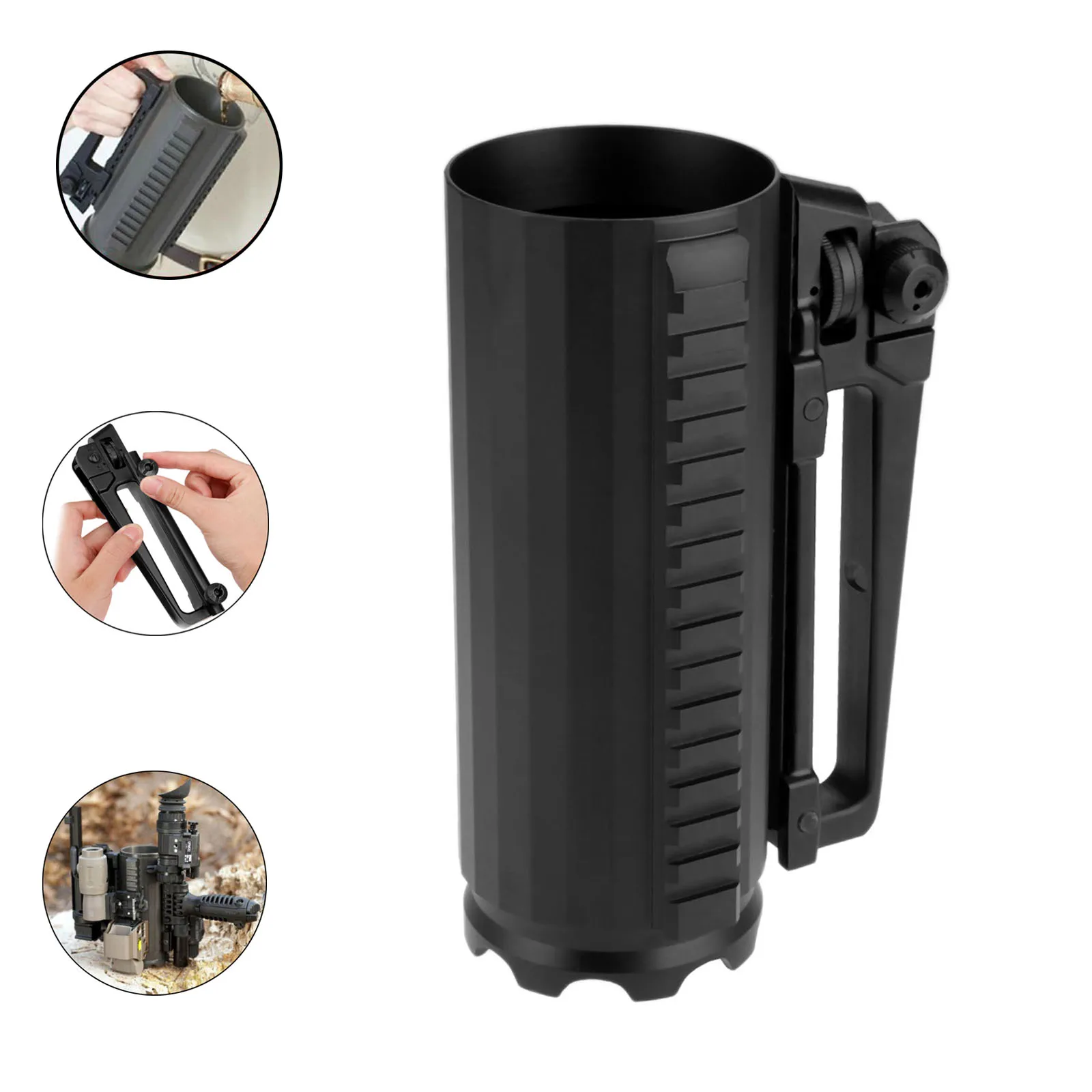 Охотничья тактическая пивная кружка с Рельсом 20 мм многофункциональная походная