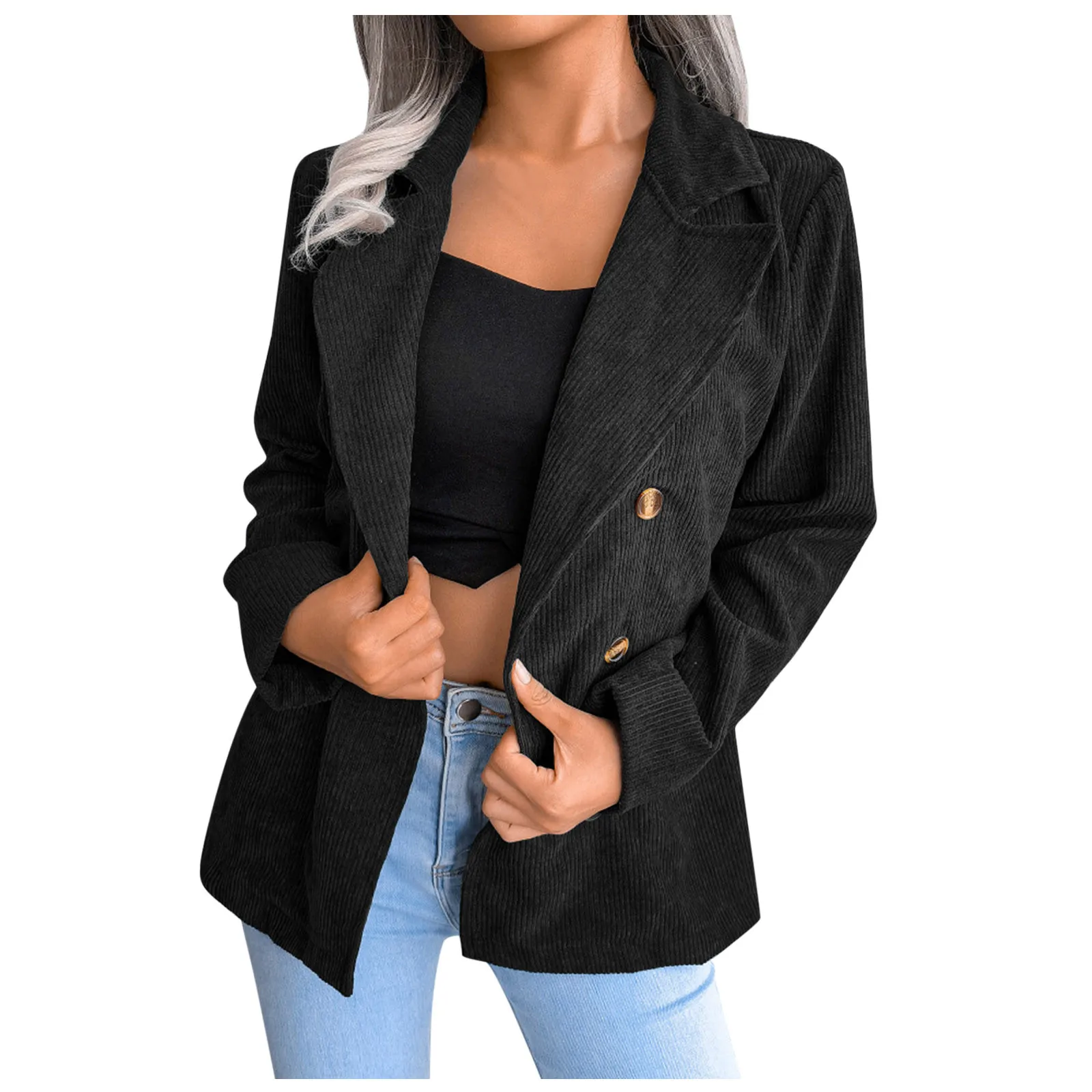 

Fashion Casual Women's Jackets Autumn Winter Long Female Business Suit Outwear Slim Solid Coats Office Ladies Blazer Work Jacket