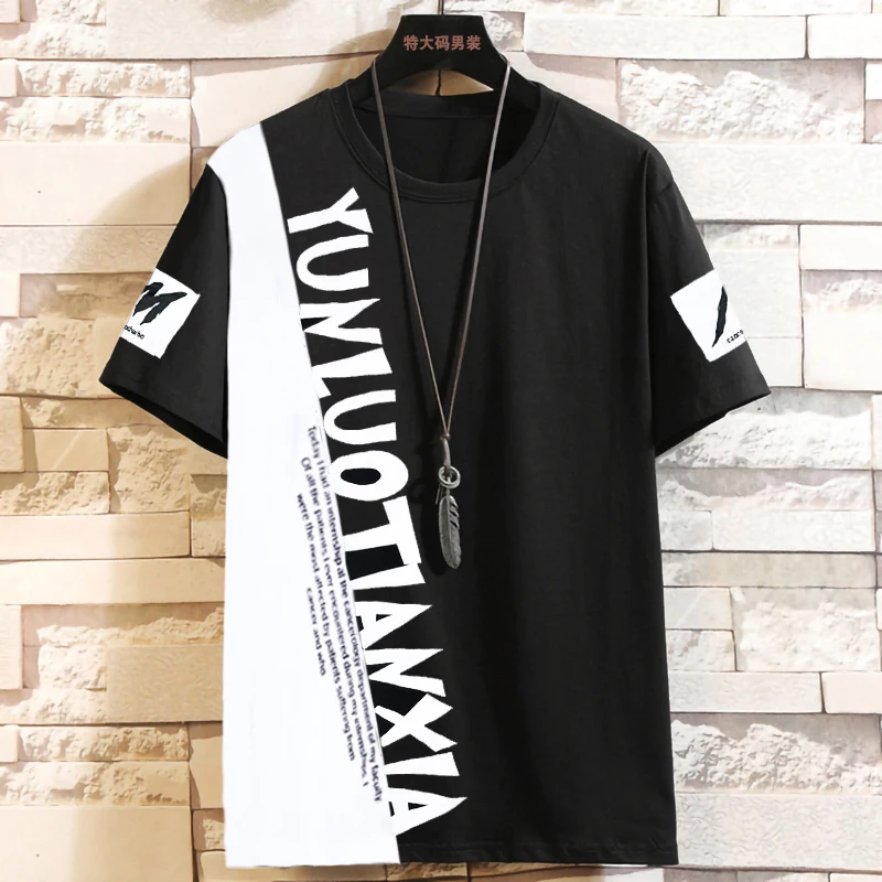 

Free shipping Summer men plus size 2XL-7xl 8XL 9XL hipHop t shirt Tees men's Casual short-sleeve print T-shirt 150kg 155cm