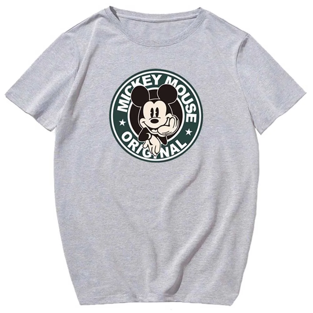 Стильный пуловер с круглым вырезом и надписью Disney Mickey Mouse хлопковая футболка
