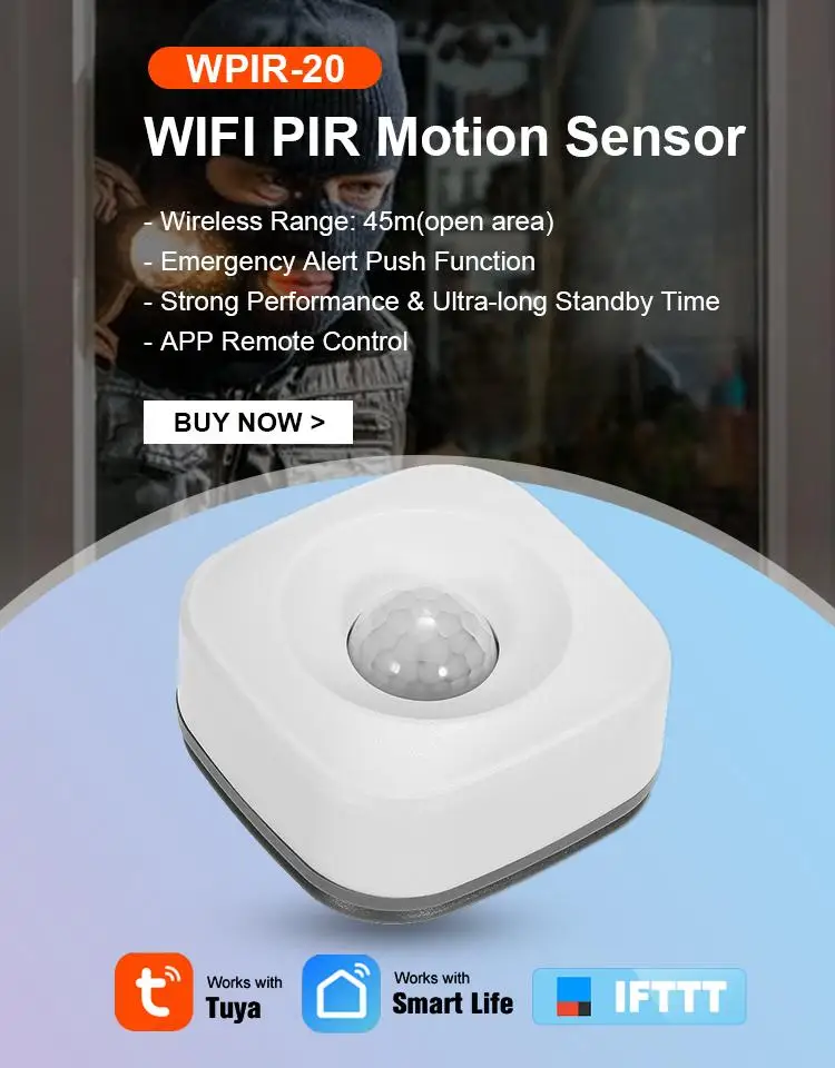 Пассивный инфракрасный датчик движения с поддержкой Wi Fi|Сенсор и детектор| |
