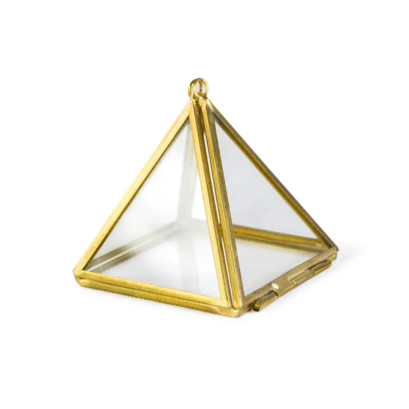 Свадебная вечеринка старинная Золотая граница стеклянная пирамида кольцо