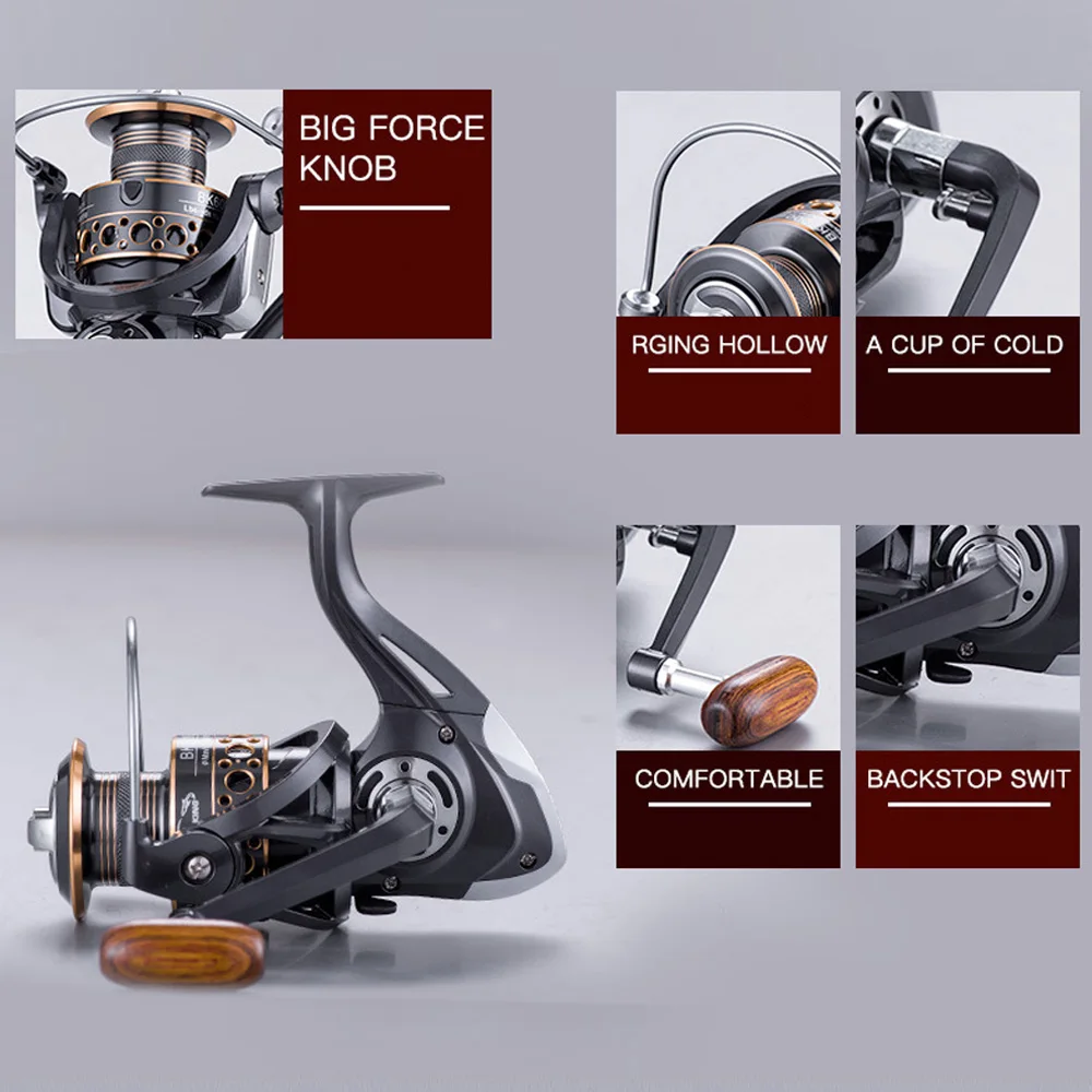 

Рыболовная спиннинговая катушка с подшипниками 5,2: 1/4.7:113