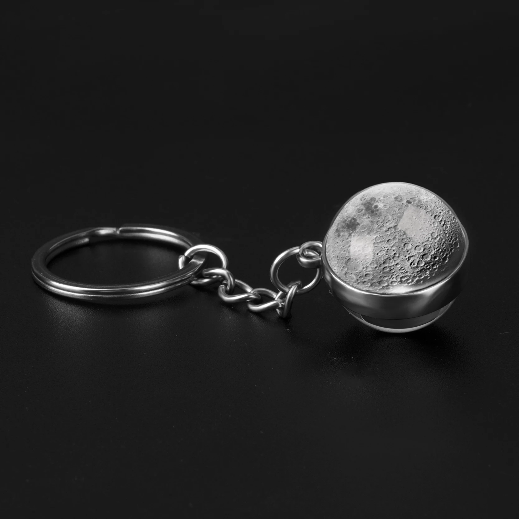 Waning Crescent модный двухсторонний стеклянный брелок для ключей индивидуальный