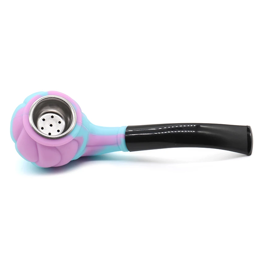 Разноцветная портативная зажигалка металлическая чаша силиконовая трубка для