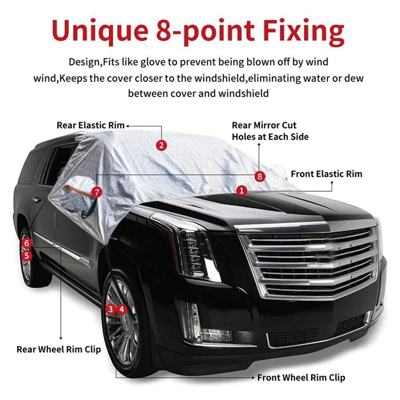 95 дюймов X 55 лобовое стекло автомобиля снежное покрытие с зеркалом снежные чехлы