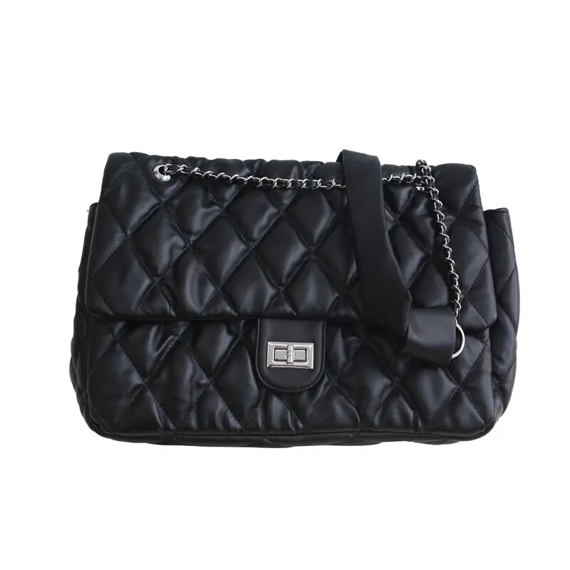 

High capacity Designer PU Leather Large Crossbody Bags For Women 2021 Women's Trend Handbags Branded Chain Lux Cross Body Bag