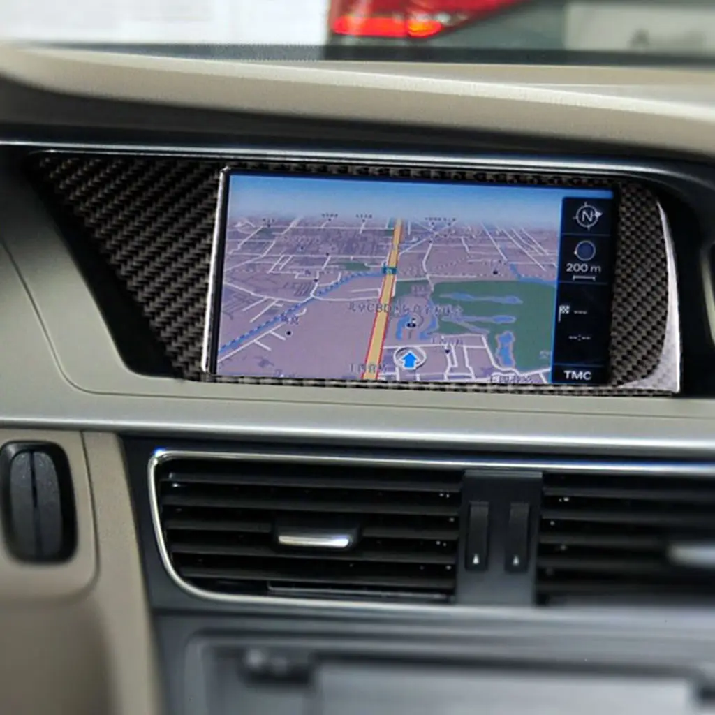 

Панель навигатора GPS для приборной панели автомобиля, рамка, отделка, декоративная наклейка, совместимая с Audi A4 B8 A5 2009-2016