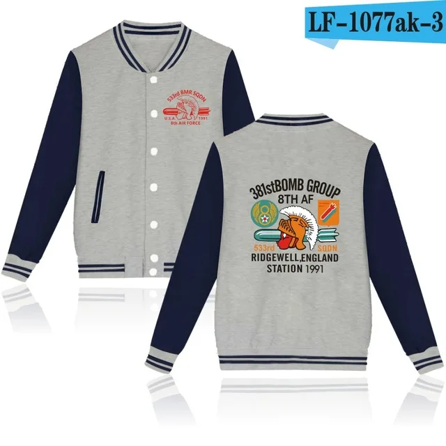 gray and navy blue Толстовка для мотоциклистов с черепом, бейсбольная куртка, форменное пальто с черепом и локомотивом, модные толстовки в стиле хип-хоп, куртки, одежда - Цвет: gray and navy blue