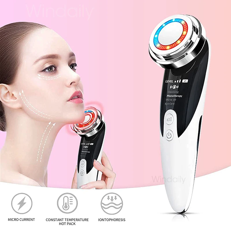 Массажер для кожи лица Омоложение радиочастотная мезотерапия светодиодный ная