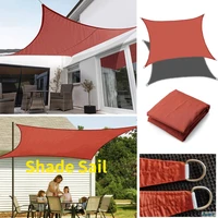 rust red rectangle square shade sail 300d 160gsm polyester oxford fabric shade sail sun garden terrace sunshade camping sail