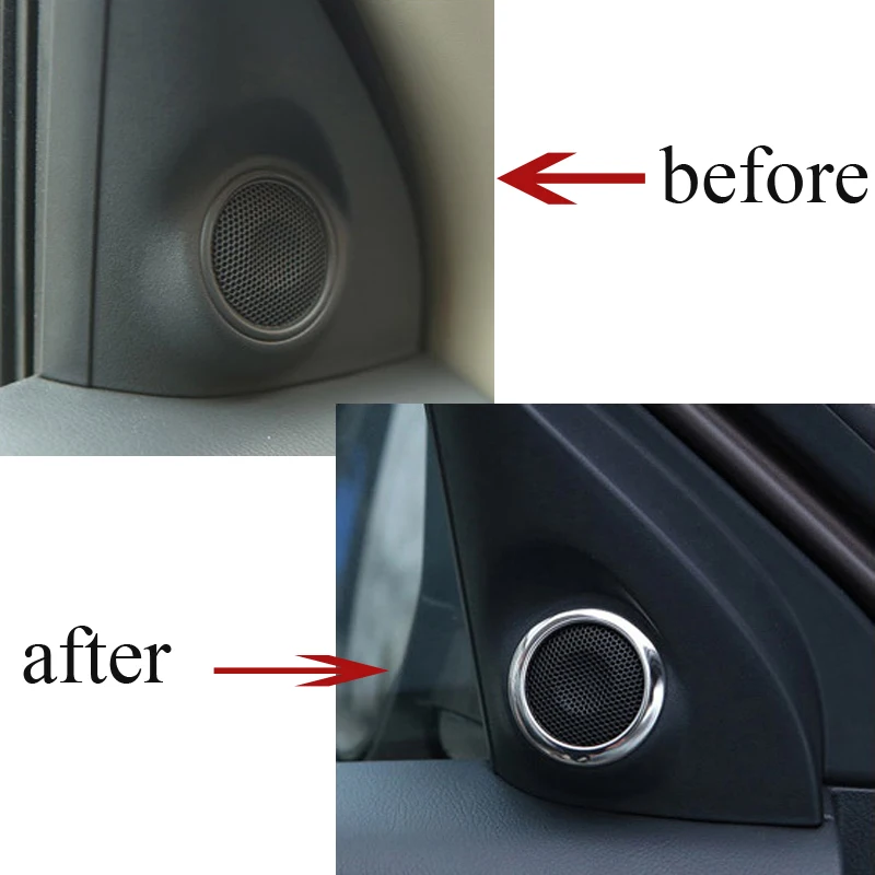 2 шт. автомобильный стерео аудио динамик крышка кольцо наклейка Накладка для