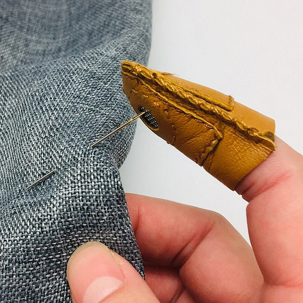 

Needlework Finger Cover Tip Leather Coin Thimble Quilting Sleeve Finger Protect Handmade Patchwork Sewing Tools for Household