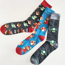 Super Mario bros cosplay socks fashion Cartoon Kids Luigi Yoshi anime stocking Comfortable novelty Unisex socks Christmas Gifts