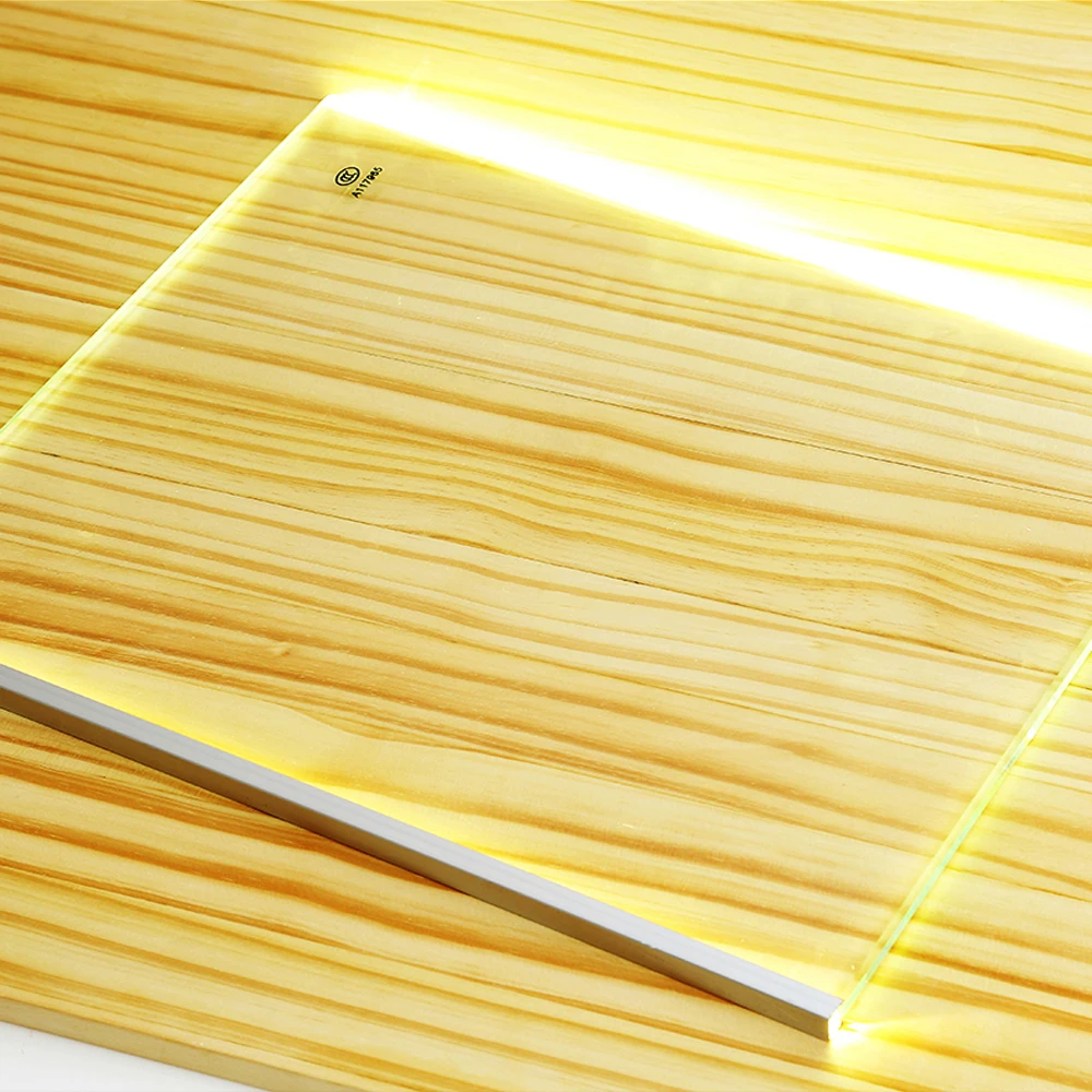 EU PLUG LED Glass Shelf Light 10MM12MM Thick Partition Line With Plywood Cabinet | Лампы и освещение