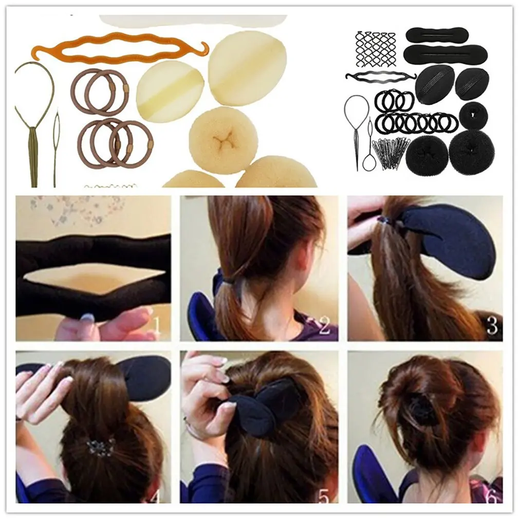 hair accessories 12pieces suits girls hairstyles tools ropes clips hairpins various models fashion curlers | Красота и здоровье
