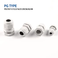 10pcs nylon waterproof cable gland connector ip68 white pg7 for 4 6 5mm pg91113 5162129364248 cableplastic connector
