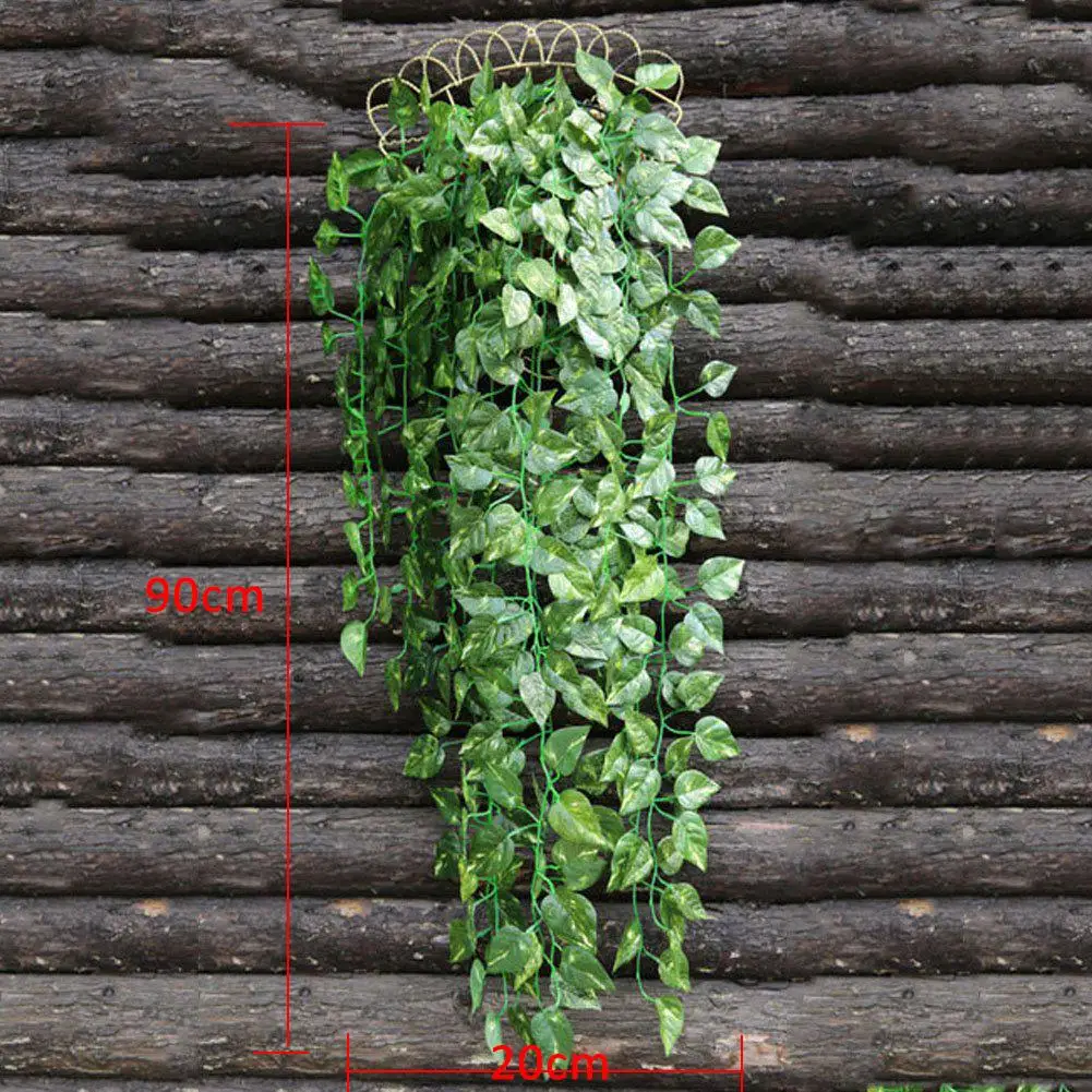 

5PcsHanging ArtificialSilk Plant Leaf Vine RattanGarland Wall Home Decor for decorating garden ArtificialPlant