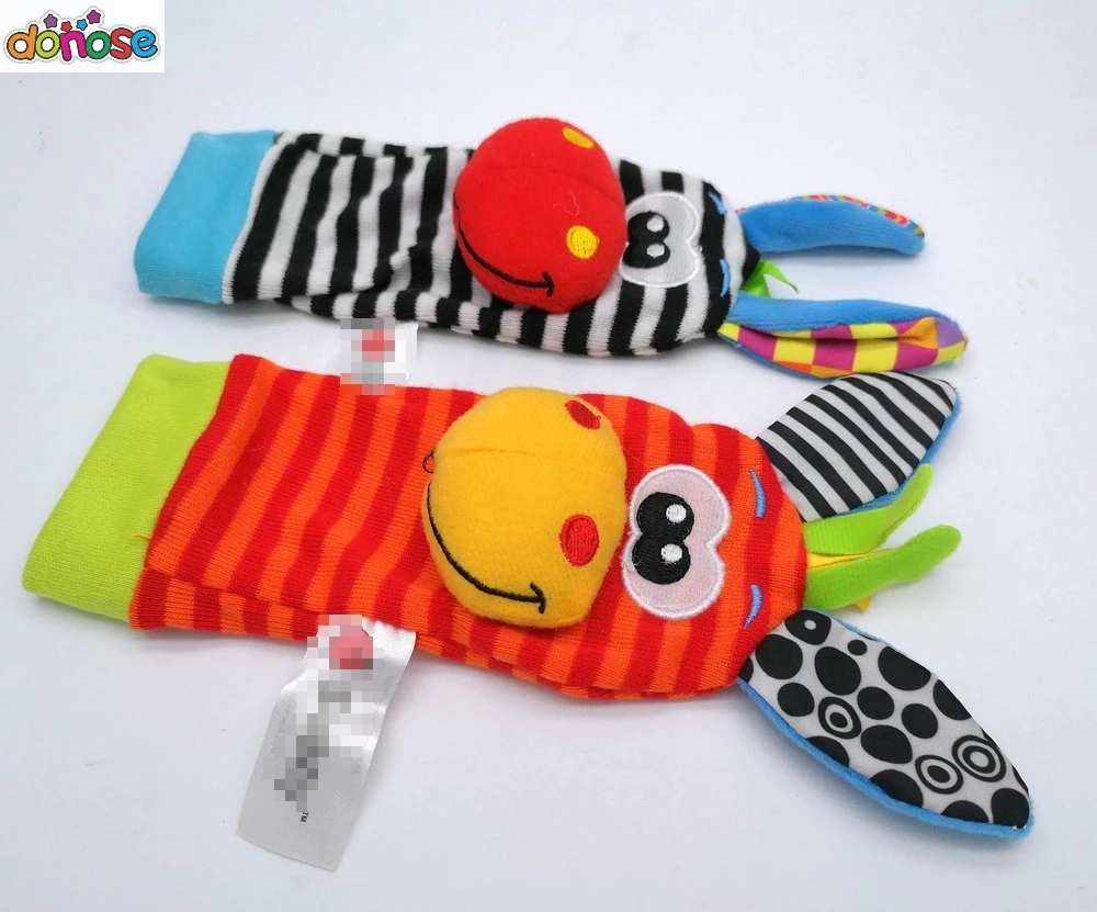 Детские носки для младенцев погремушки игрушки на запястье ног 0-24 месяцев |