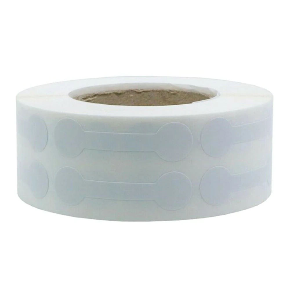 Круглые белые этикетки для бижутерии самоклеящиеся бирки гантелей ожерелий