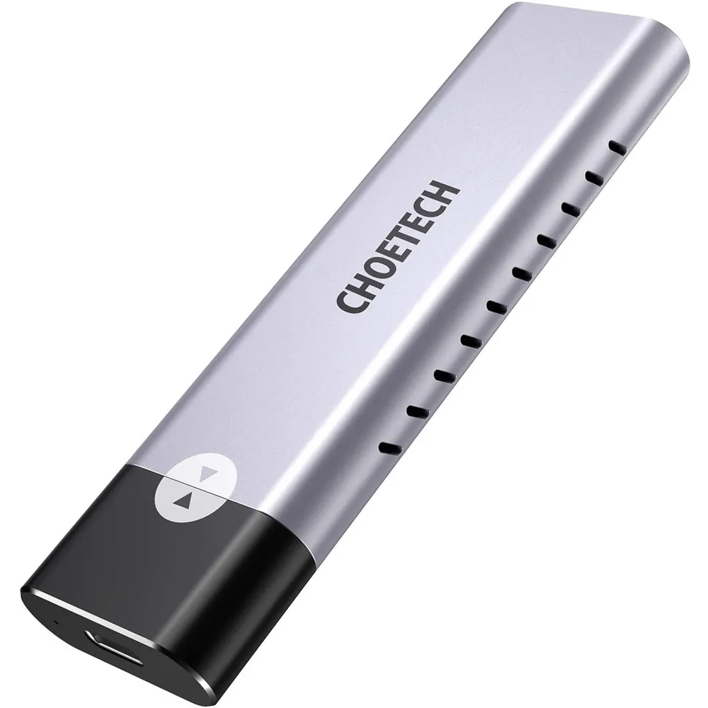 

CHOETECH M.2 NVME SSD корпус USB 3,1 Type C Gen 2 к NVME PCI-E M-Key твердотельный накопитель Поддержка 2280/2260/2242 NVMe PCIe SSD