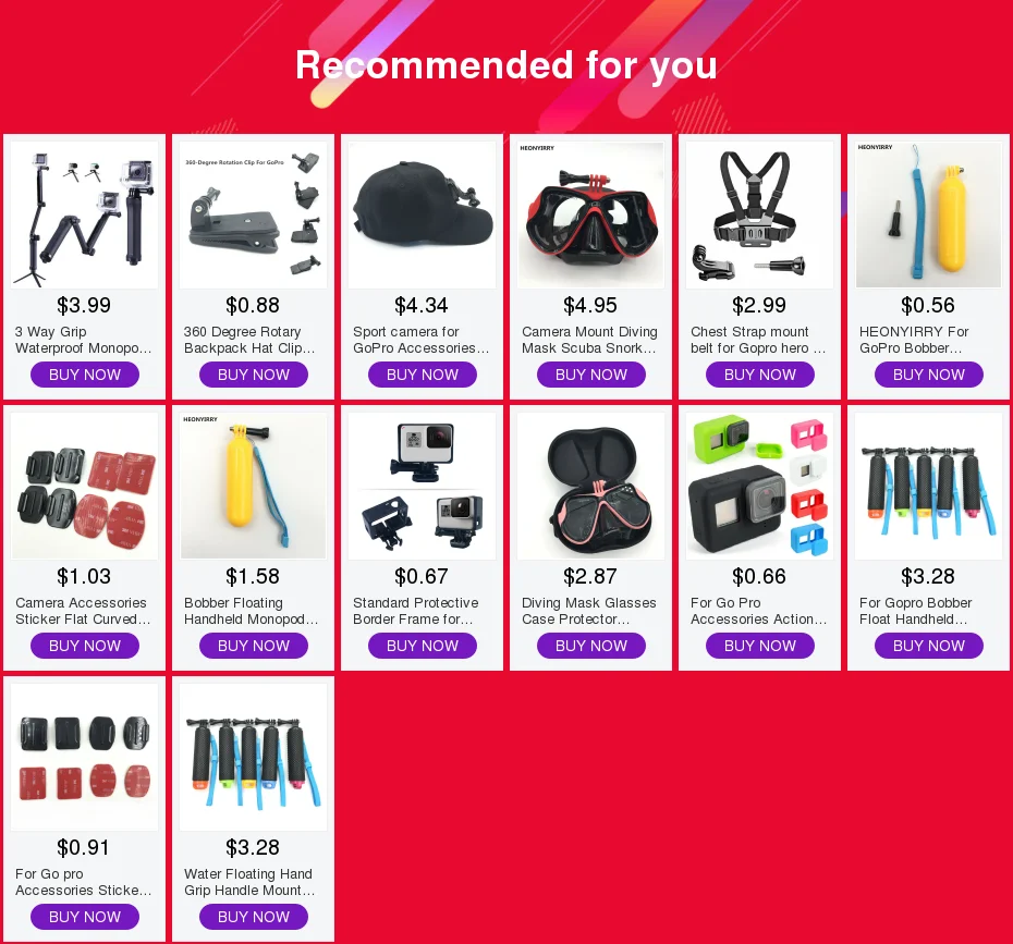 3 Way сцепление Водонепроницаемый монопод селфи-палка штатив-Трипод стойка для экшн-камеры GoPro Hero 7 6 5 4 Session для экшн камеры Yi 4K Sjcam Экшн-камера Eken для спортивной экшн-камеры Go Pro аксессуар