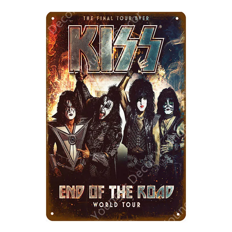 Hard Rock Music Fstival Tin Signs Vintage Metal Plaque Retro Jazz Kiss Band Wall Art Poster For Bar Pub Club Decor YA008 | Дом и сад
