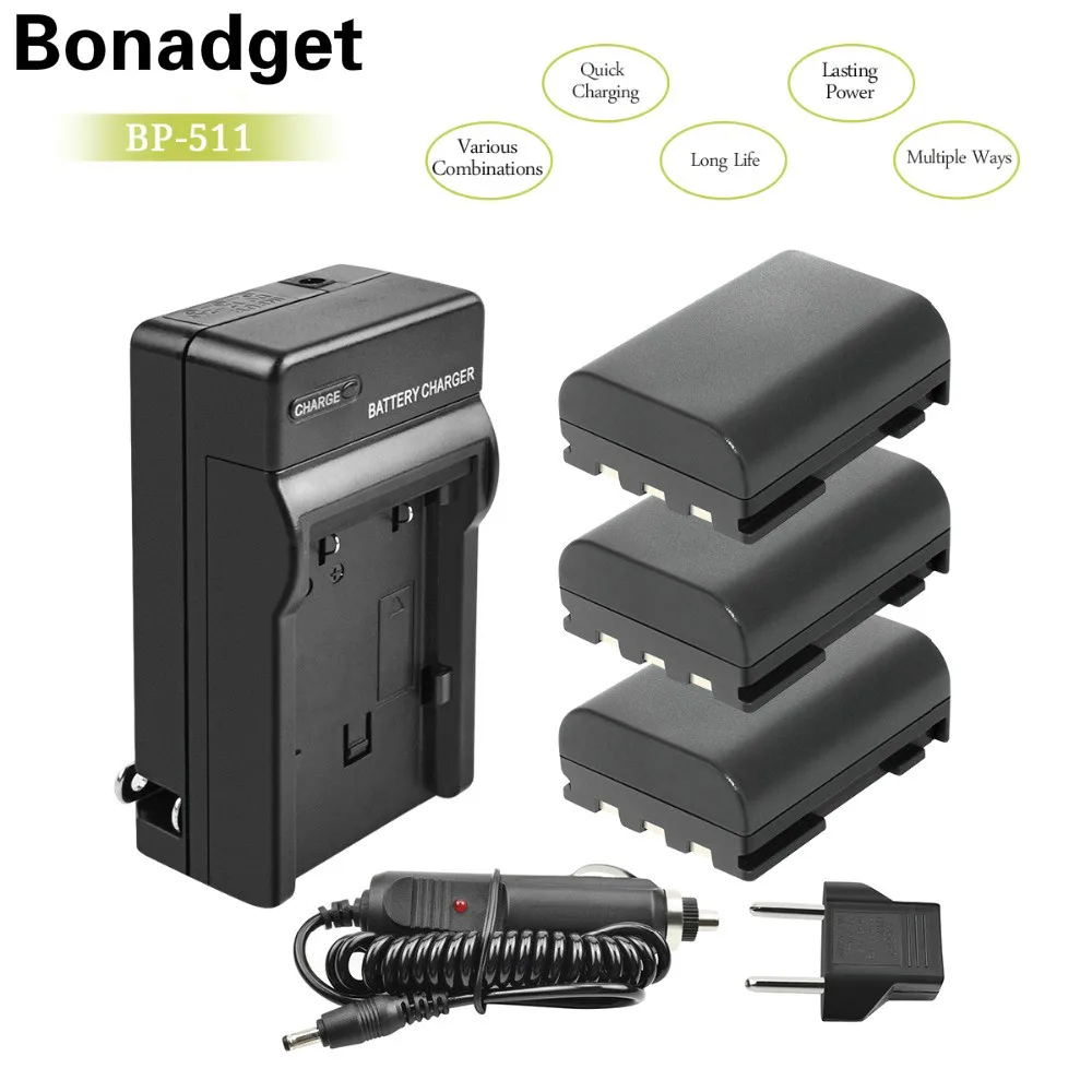 Bonadget 1700 мА/ч NB 2LH 2L Зарядное устройство BP 2L5 для Canon Rebel XT XTi EOS 350D S50 G9 400D Камера