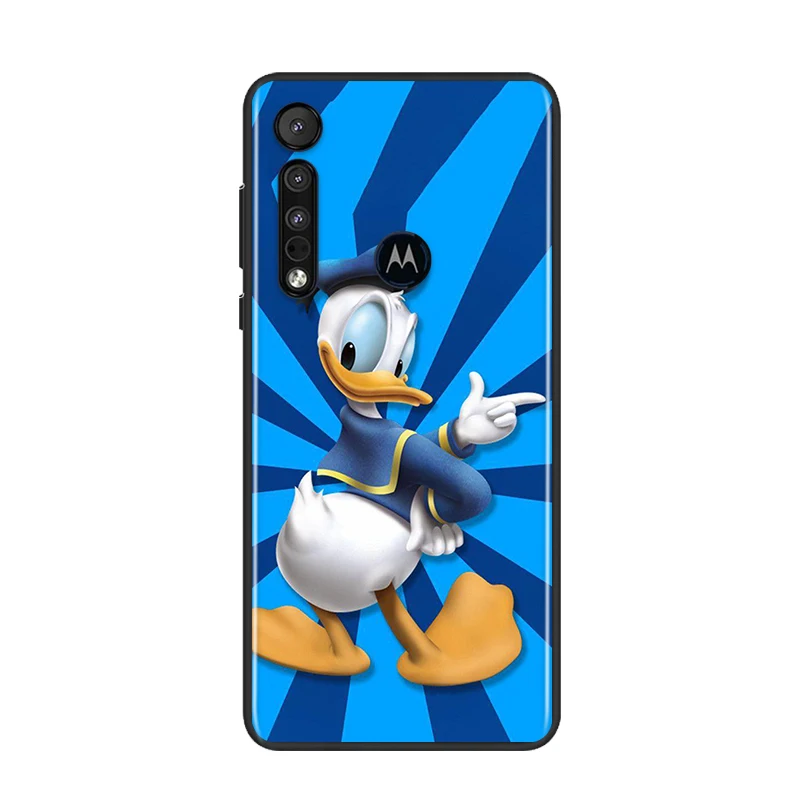 

Disney Donald Duck For Motorola G9 G8 G Edge One E7 E6 Power Lite Marco Hyper Fusion Plus Play Black Phone Case
