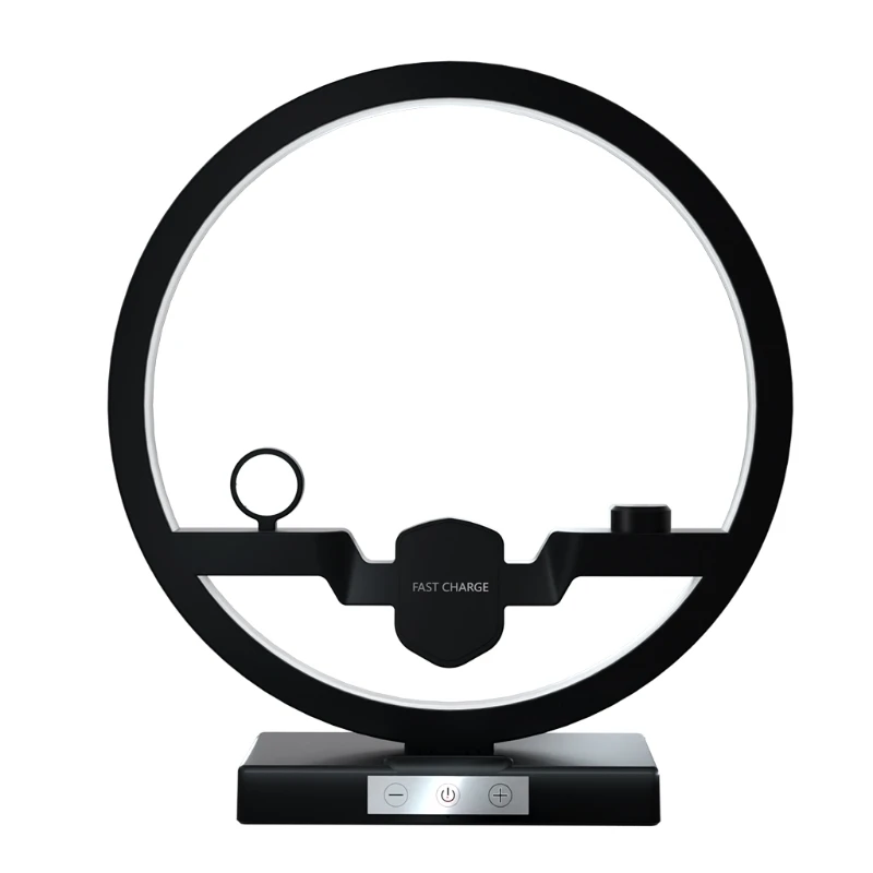 

3 in 1 Multifunctional Wireless Charger Station Charging Stand Dock with LED Night Light Desk Lamp