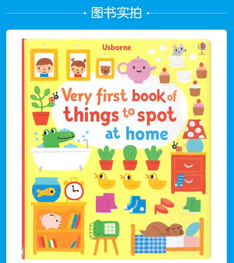 

Usborne 3D English Books Very First Book of Things To Spot Board Book Children's Educational Toy Picture Book