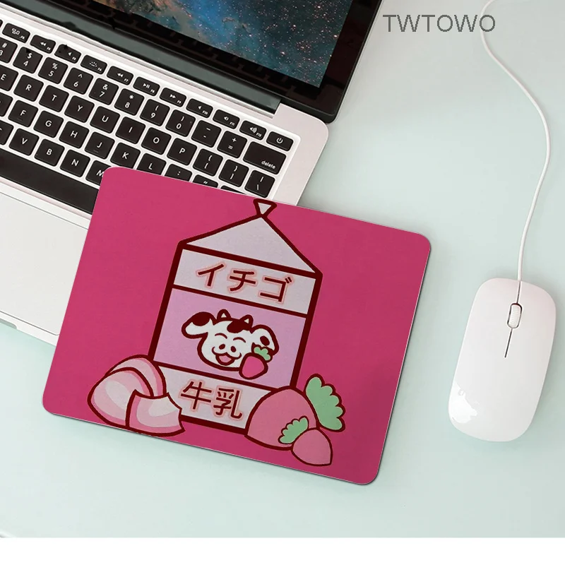 

Top Quality Japanese Kawaii Strawberry Milk Made Desktop Game Mat Mousepad Top Selling Wholesale
