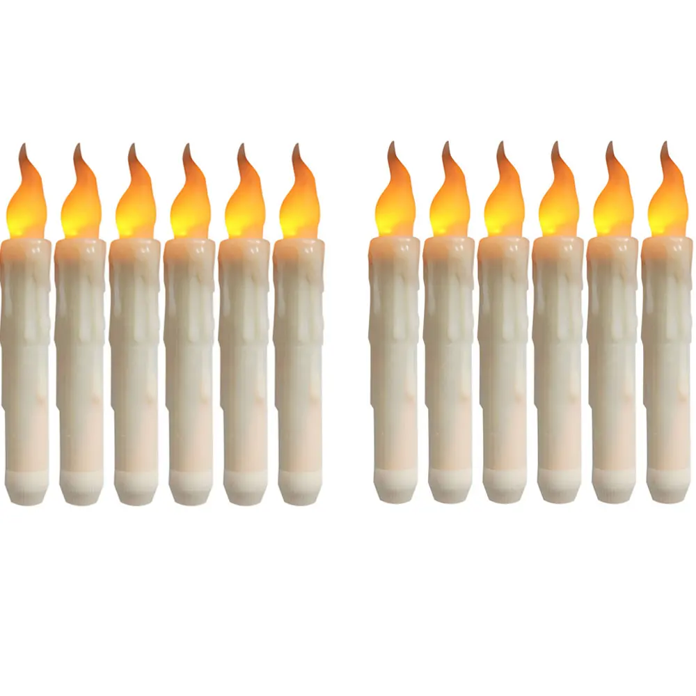 Упаковка из 12 шт Желтый светильник таймер светодиодный подсвечники мерцающий