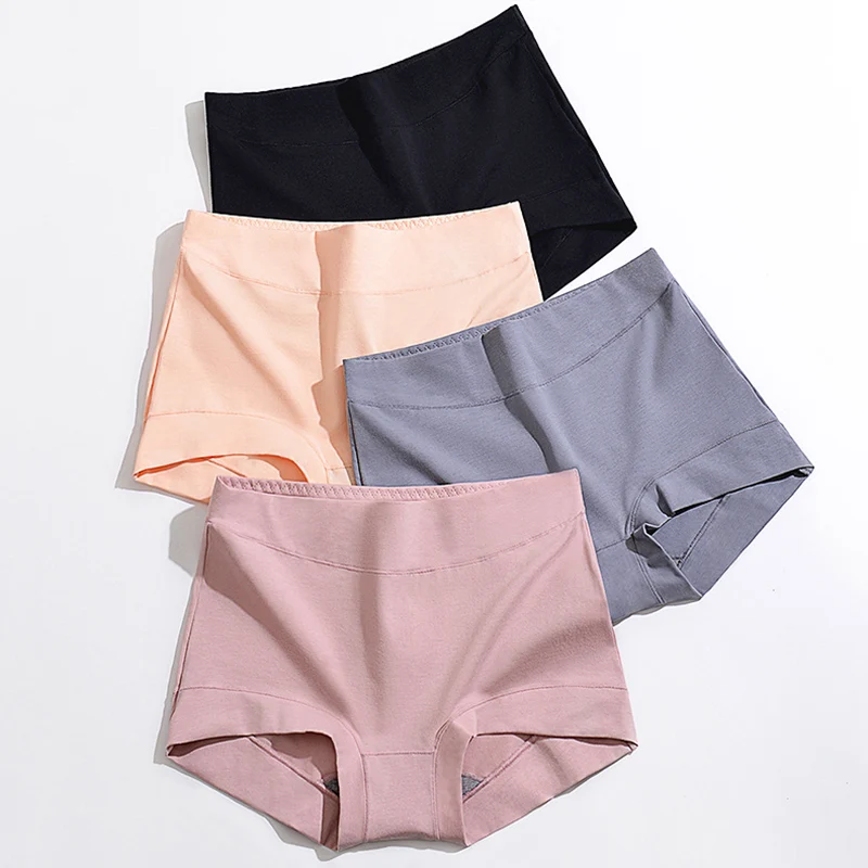 

New Women's Boxer Panties High Waist Breathable Ladies Underwear Elastic Comfortable Intimates Female Underpants Plus Size