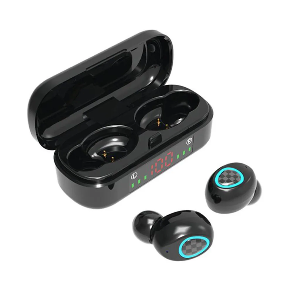 TWS Bluetooth Earphone V7 Wireless 5.0 Headphone Touch Headset Sport Waterproof 3D Stereo Sound LED Earbuds fas | Электроника