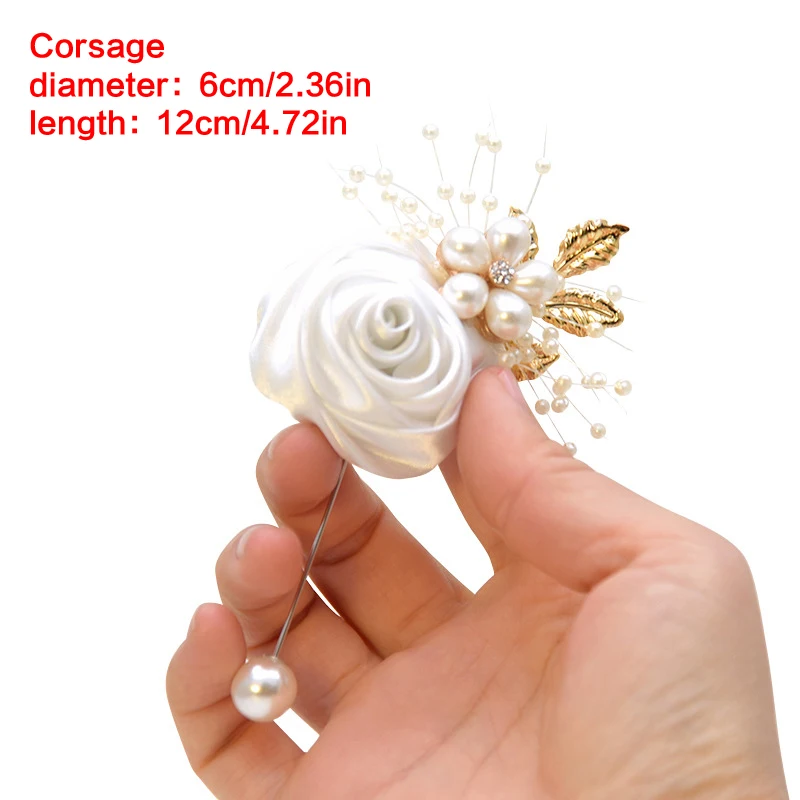 Art Pearl Fabric Flower Brooch Pin Women Jewelry Gift Cardigan Shirt Shawl Professional Coat Badge Girls Accessories Gifts | Украшения и