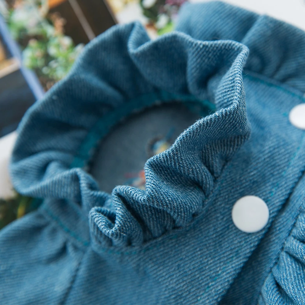 Puff sleeve denim skirt dog clothes pet cat coat puppy Christmas Easter Chihuahua bulldog summer | Дом и сад