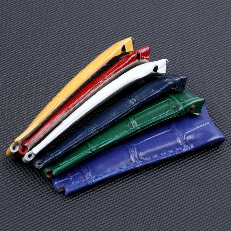 Кожаный ремешок для часов мужчин и женщин аксессуары Rolex green water ghost Daytona кожаный