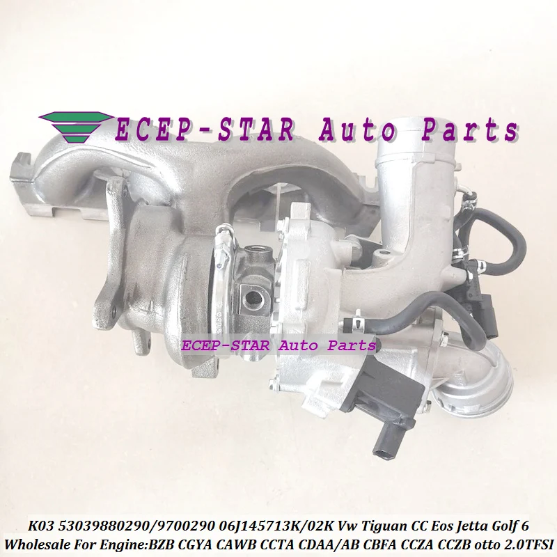 Турбо К03 53039700290 06J 145713 К 145701 Т N Для Volkswagen Tiguan Eos Golf GTI Jetta Seat Exeo A4Q A3 2.0L